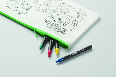 Logotrade biznesa dāvanas foto: Zīmuļu maciņš ar 4 krītiņiem