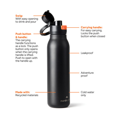 Logotrade biznesa dāvanas foto: Nordic Drift Trail RCS vienas sienas ūdens pudele 750ml