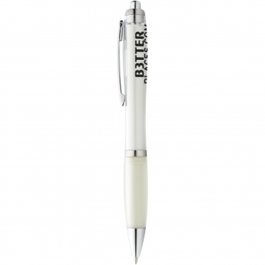 Логотрейд pекламные подарки картинка: Шариковая ручка Nash, белый