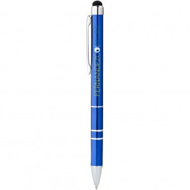 Лого трейд бизнес-подарки фото: Шариковая ручка-стилус Charleston, синий