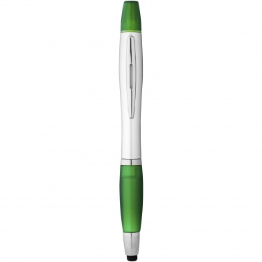 Логотрейд pекламные продукты картинка: Шариковая ручка-стилус с маркером Nash, зеленый
