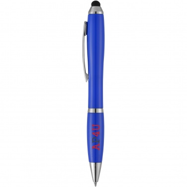 Лого трейд бизнес-подарки фото: Шариковая ручка-стилус Nash, синий