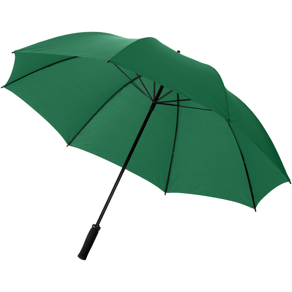 Логотрейд pекламные подарки картинка: Зонтик-трость Yfke 30" с ручкой из ЭВА, темно-зеленый