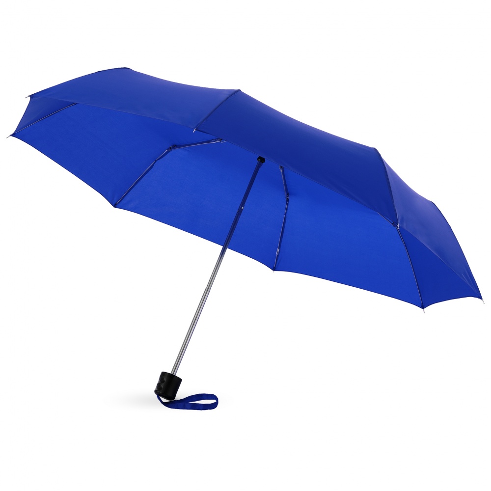 Логотрейд pекламные продукты картинка: Зонт Ida трехсекционный 21,5", темно-синий