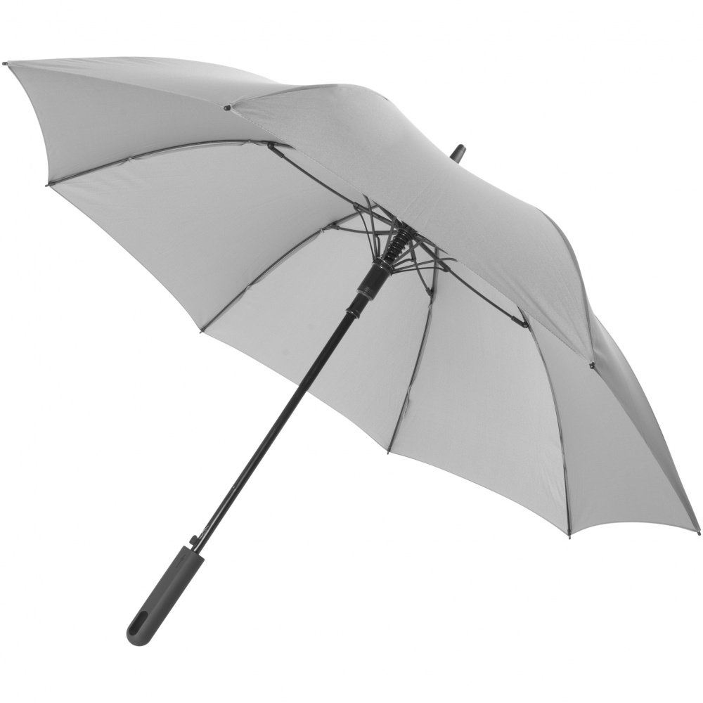 Лого трейд pекламные подарки фото: Автоматический зонт Noon 23", серый