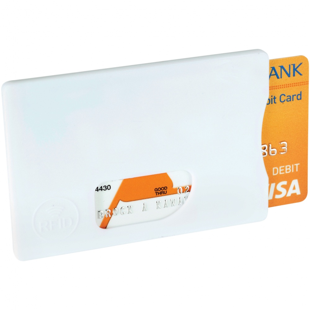 Логотрейд бизнес-подарки картинка: Защитный RFID чехол для кредитных карт, белый