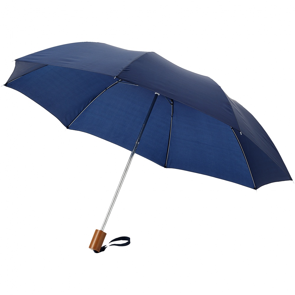 Логотрейд бизнес-подарки картинка: Зонт Oho двухсеционный 20", темно-синий