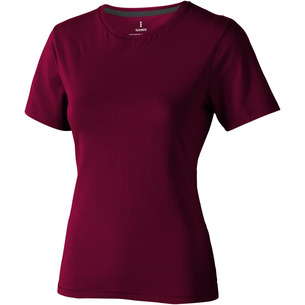 Лого трейд pекламные cувениры фото: Женская футболка с короткими рукавами Nanaimo, темно-красный