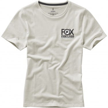 Логотрейд pекламные продукты картинка: Женская футболка с короткими рукавами, светло-серый