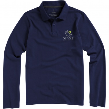 Лого трейд бизнес-подарки фото: Рубашка поло с длинными рукавами Oakville navy