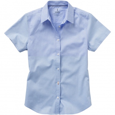 Лого трейд бизнес-подарки фото: Женская рубашка с короткими рукавами Manitoba, голубой