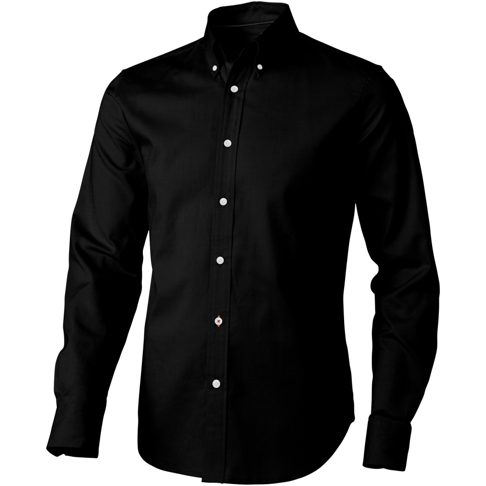 Логотрейд pекламные подарки картинка: Рубашка с длинными рукавами Vaillant, черный
