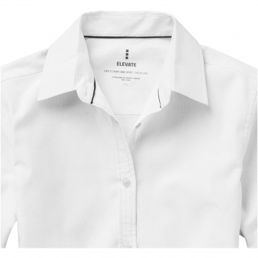 Логотрейд pекламные cувениры картинка: Женская рубашка с короткими рукавами Vaillant, белый