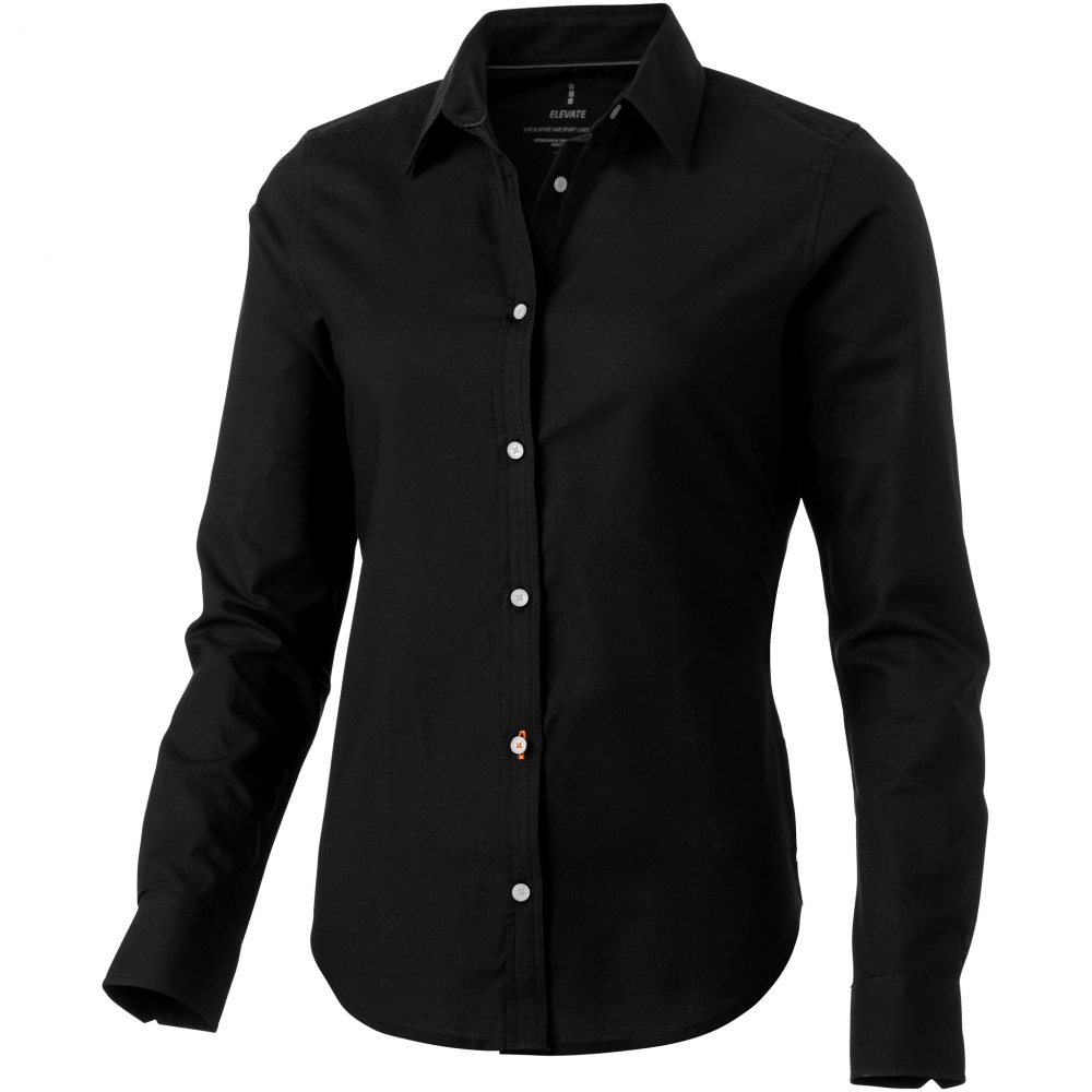 Лого трейд pекламные продукты фото: Женская рубашка с короткими рукавами Vaillant, черный