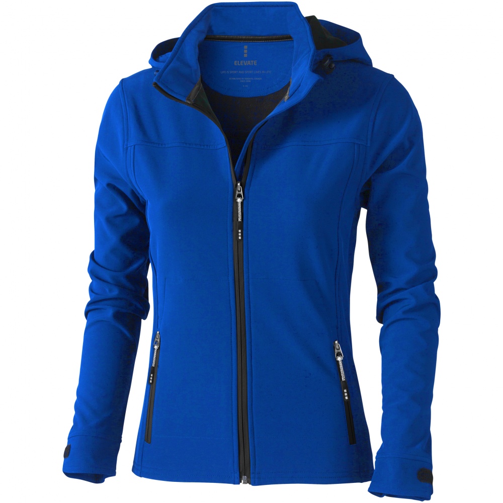 Лого трейд бизнес-подарки фото: Женская куртка софтшел Langley, синий