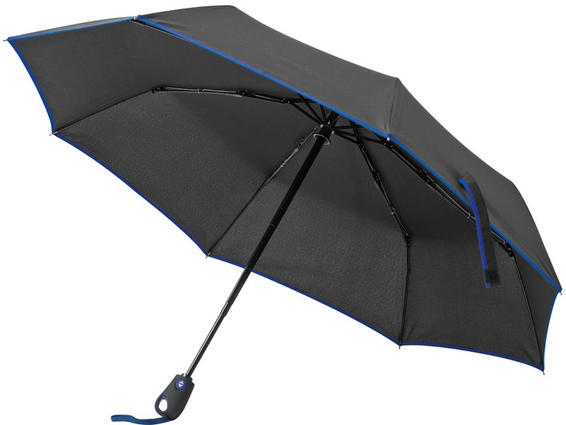 Лого трейд pекламные подарки фото: Автоматический зонт, чёрный/синий