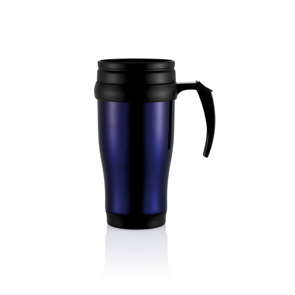 Логотрейд pекламные продукты картинка: Stainless steel mug, purple blue