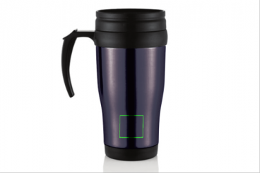 Логотрейд pекламные продукты картинка: Stainless steel mug, purple blue