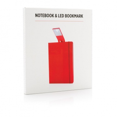 Логотрейд бизнес-подарки картинка: A5 märkmik & LED järjehoidja, punane