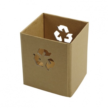 Лого трейд pекламные подарки фото: Вторичный картонный держатель для ручки, коричневый