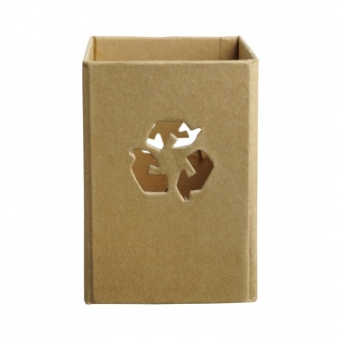 Логотрейд бизнес-подарки картинка: Вторичный картонный держатель для ручки, коричневый