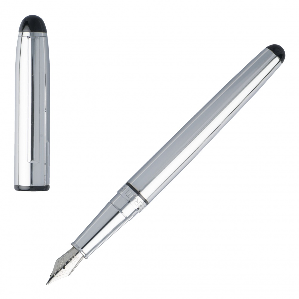 Логотрейд pекламные продукты картинка: Fountain pen Leap Chrome, серый