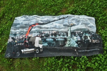Логотрейд pекламные cувениры картинка: Полотенце для сауны с цифровой печатью 70 x 140 см
