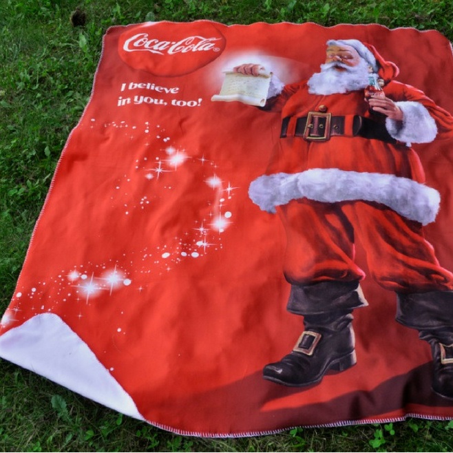 Лого трейд pекламные продукты фото: Флисовое одеяло с цифровой печатью, 100x150 см