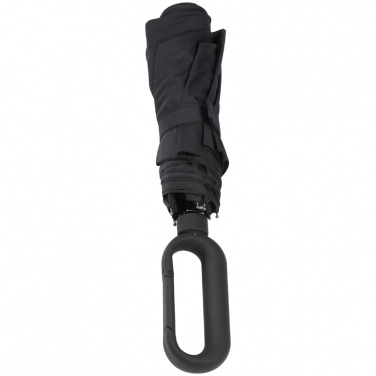 Лого трейд pекламные cувениры фото: Автоматический карманный зонтик с ручкой-карабином, черный