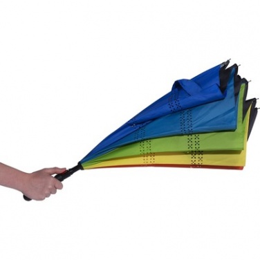 Логотрейд бизнес-подарки картинка: Двусторонний автоматический зонт AX, многоцветный