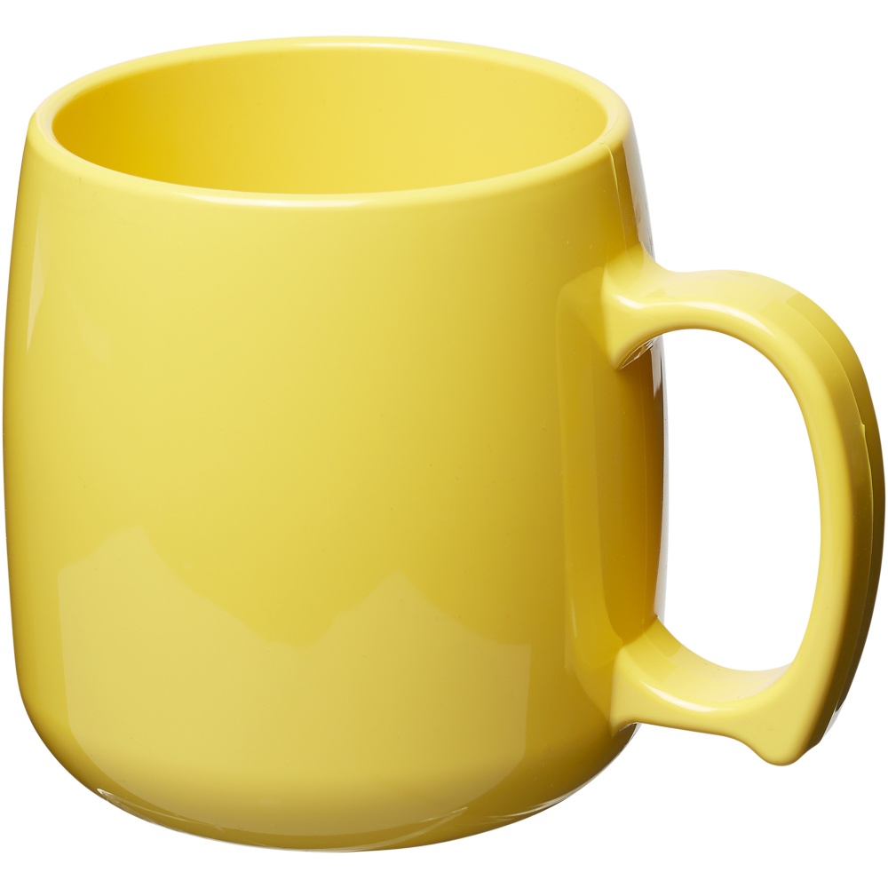 Лого трейд бизнес-подарки фото: Классическая пластмассовая кружка, 300 мл, жёлтая