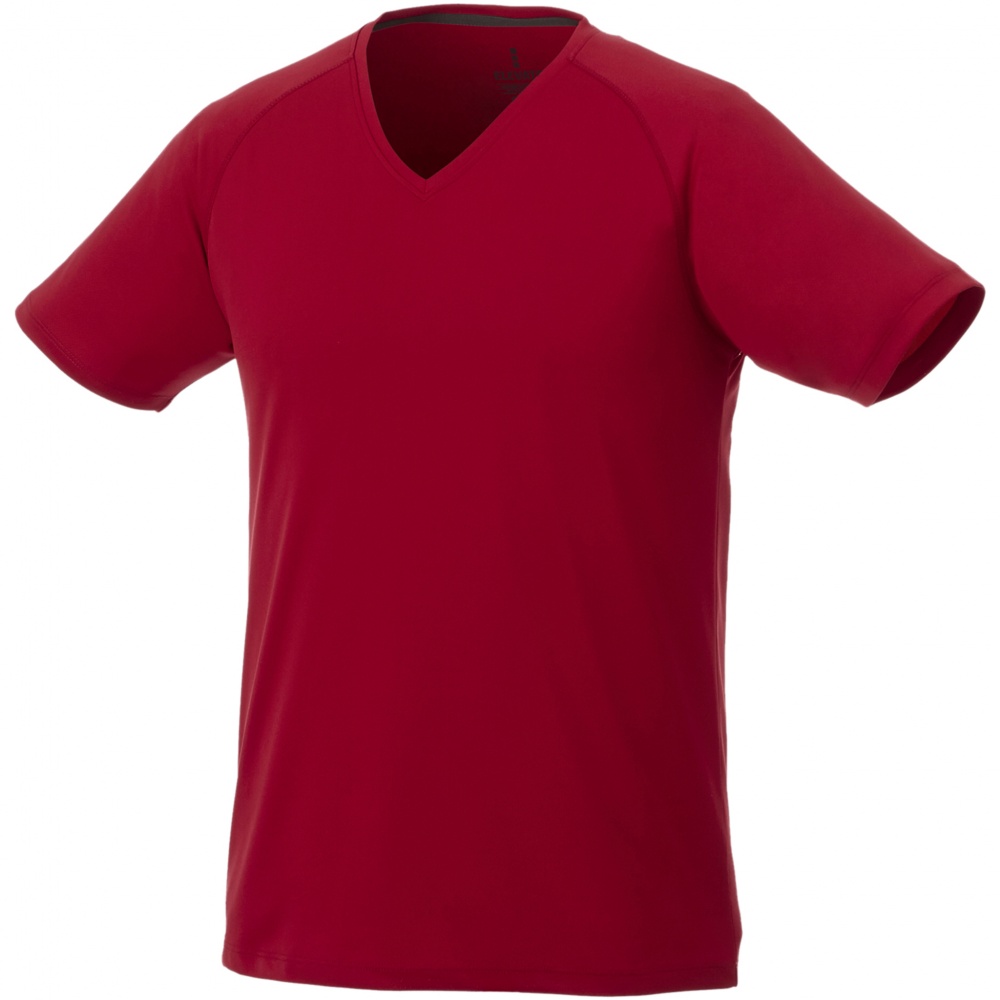 Логотрейд pекламные cувениры картинка: Модная мужская футболка Amery,темно-красная