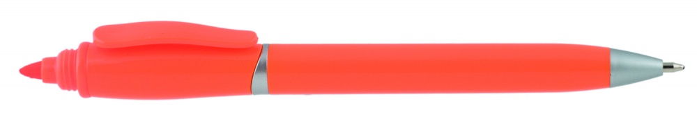 Лого трейд pекламные cувениры фото: Пластмассовая ручка с маркером 2-в-1 GUARDA, oранжевый
