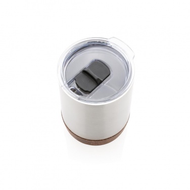 Логотрейд бизнес-подарки картинка: Вакуумная термокружка Cork для кофе, 180 мл, серебряный