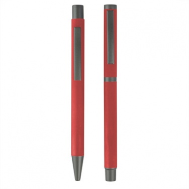Лого трейд бизнес-подарки фото: Komplekt: pastakas ja tindipliiats, punane