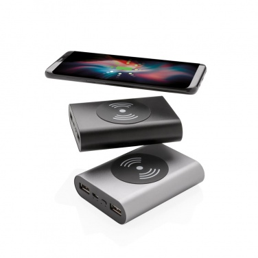 Лого трейд pекламные продукты фото: Reklaamtoode: Aluminium 5.000 mAh Wireless 5W Pocket Powerbank, grey