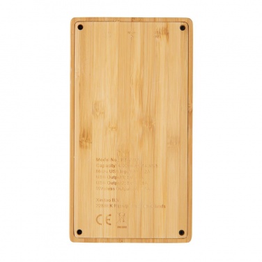 Лого трейд pекламные продукты фото: Firmakingitus: Bamboo 4.000 mAh wireless 5W Powerbank, brown