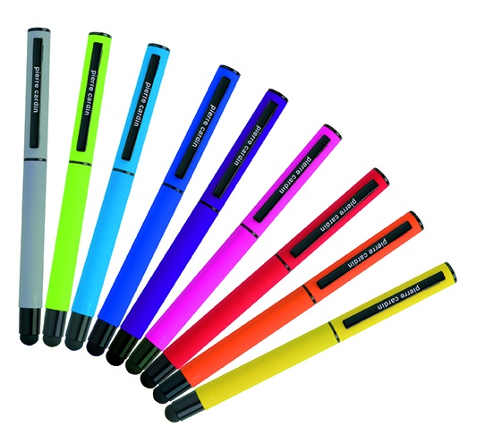 Логотрейд pекламные cувениры картинка: Металлическая ручка-роллер со стилусом CELEBRATION Pierre Cardin