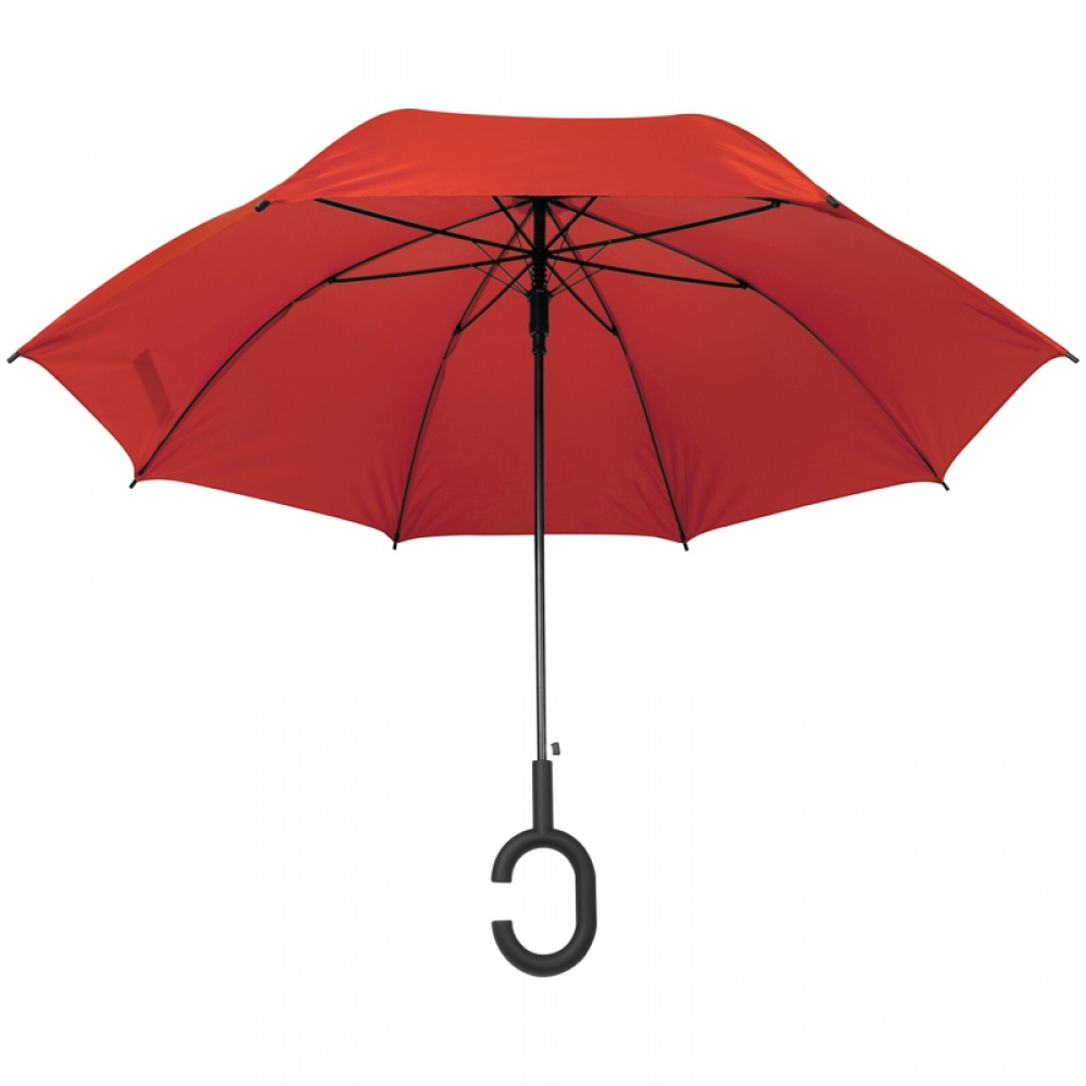 Логотрейд pекламные cувениры картинка: Автоматический зонт, красный