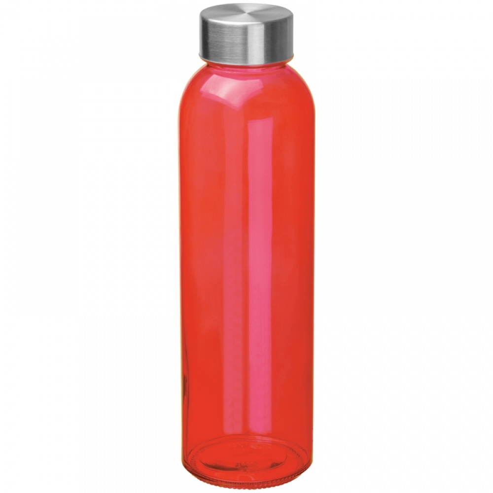 Логотрейд pекламные продукты картинка: Cтеклянная бутылка 500 мл, красный