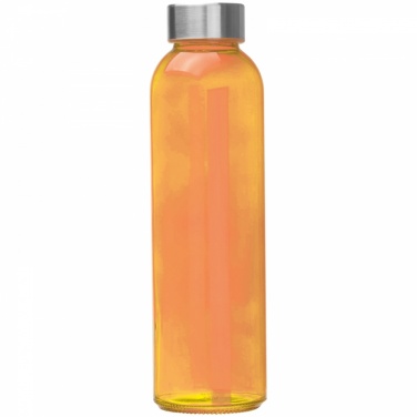 Логотрейд pекламные cувениры картинка: Cтеклянная бутылка 500 мл, oранжевый