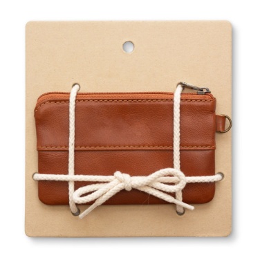 Лого трейд бизнес-подарки фото: Кожанный кошелёк, коричневый