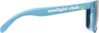 Логотрейд pекламные продукты картинка: Солнцезащитные из пшеничной соломы очки Rongo, cветло-синий
