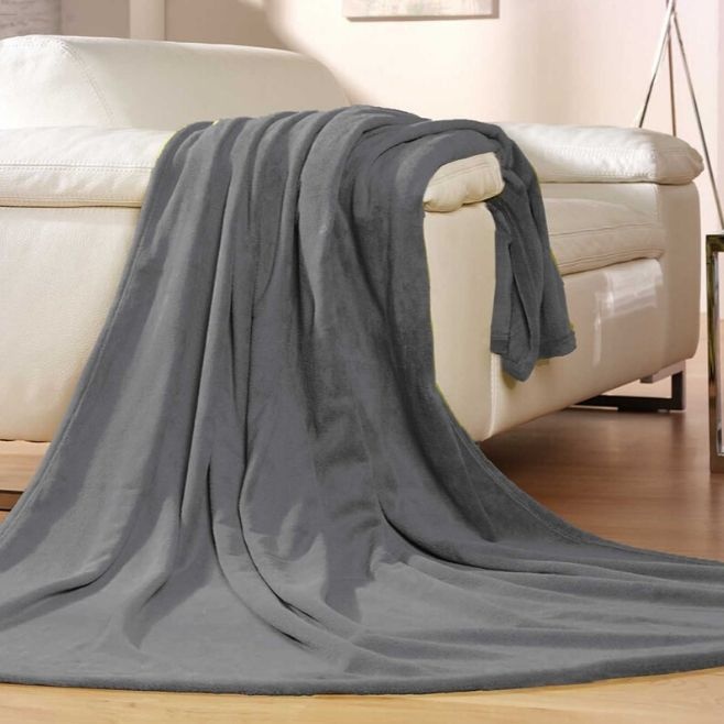 Лого трейд pекламные cувениры фото: Флисовое одеяло Memphis, серый