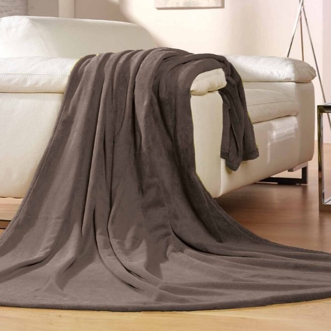Лого трейд pекламные подарки фото: Флисовое одеяло Memphis, светло-коричневый