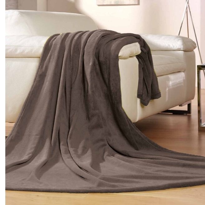 Лого трейд pекламные cувениры фото: Флисовое одеяло Мемфис, коричневый