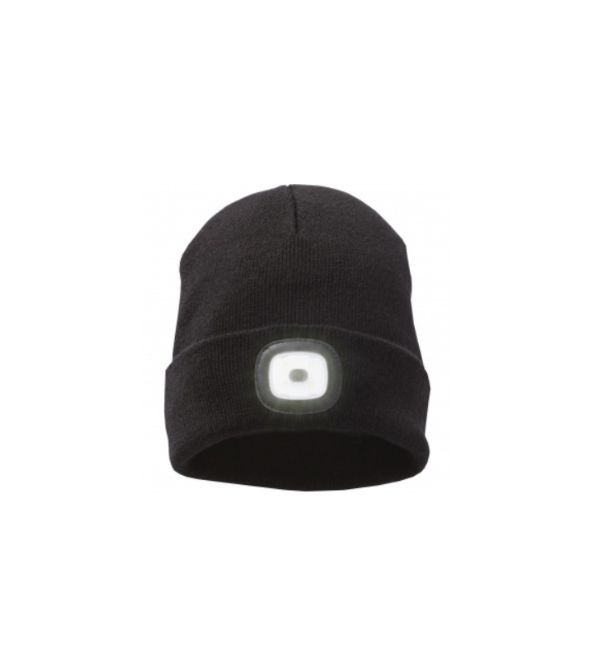 Логотрейд pекламные подарки картинка: Крепкая шляпа со светодиодной подсветкой, черная