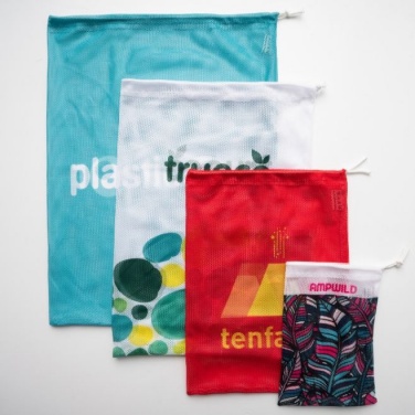 Лого трейд pекламные подарки фото: Мешок для фруктов и овощей из сетчатого материала, 35x45 см, белый