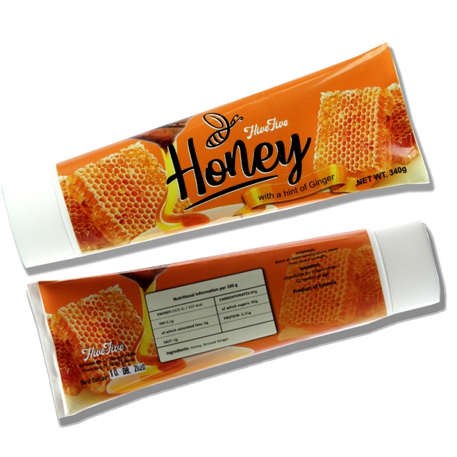 Лого трейд pекламные cувениры фото: Мёд в тюбике со своим дизаином, 340 г