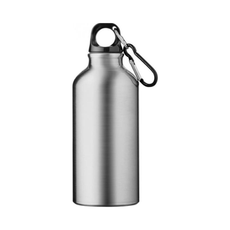 Логотрейд pекламные подарки картинка: Бутылка для питья Oregon с карабином, серебряный